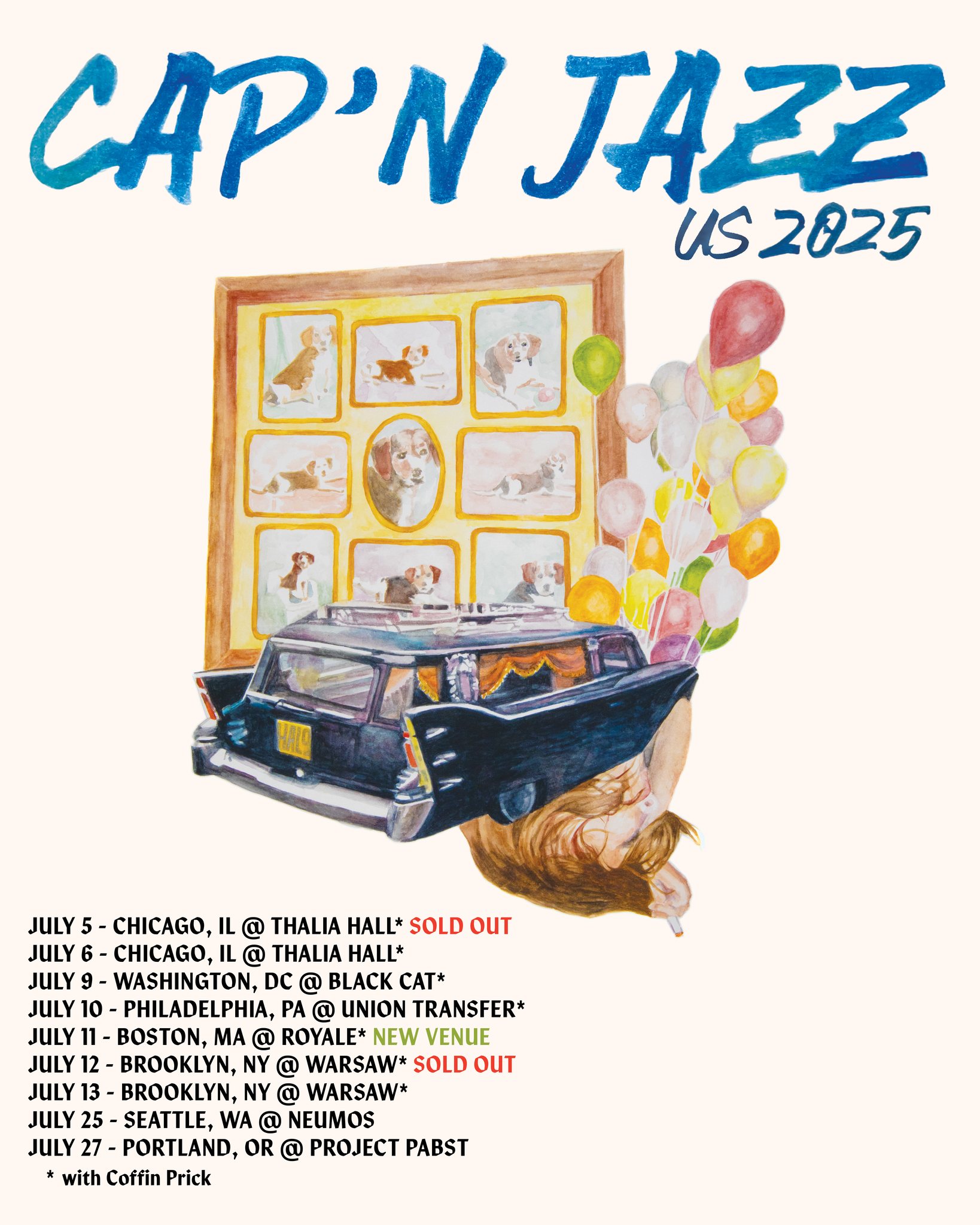 Cap’n Jazz Tour Poster 2025